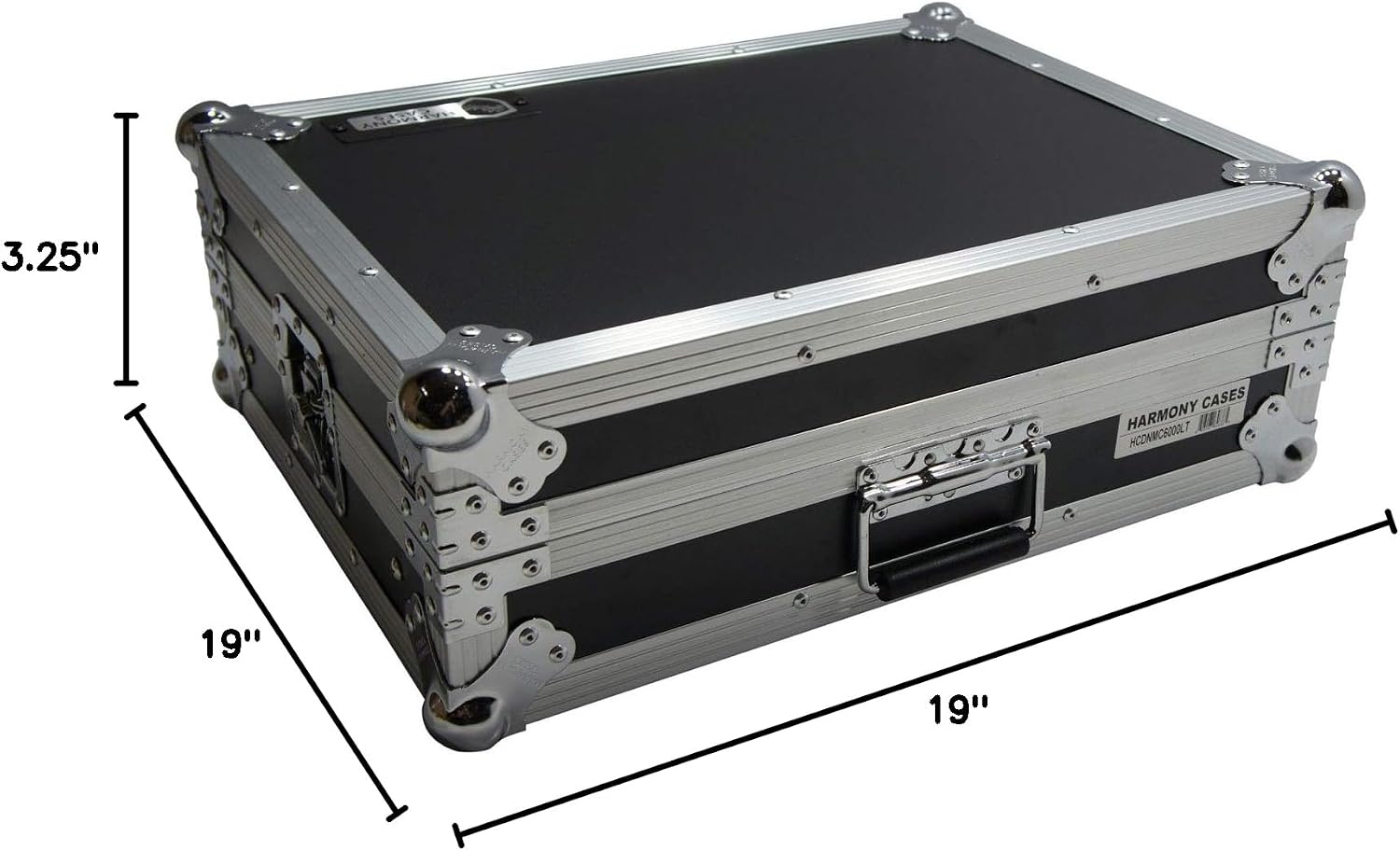 Harmony Audio HCDNMC6000LT Flight Laptop DJ Case 19' Top Mount 8U Controller or Mixer