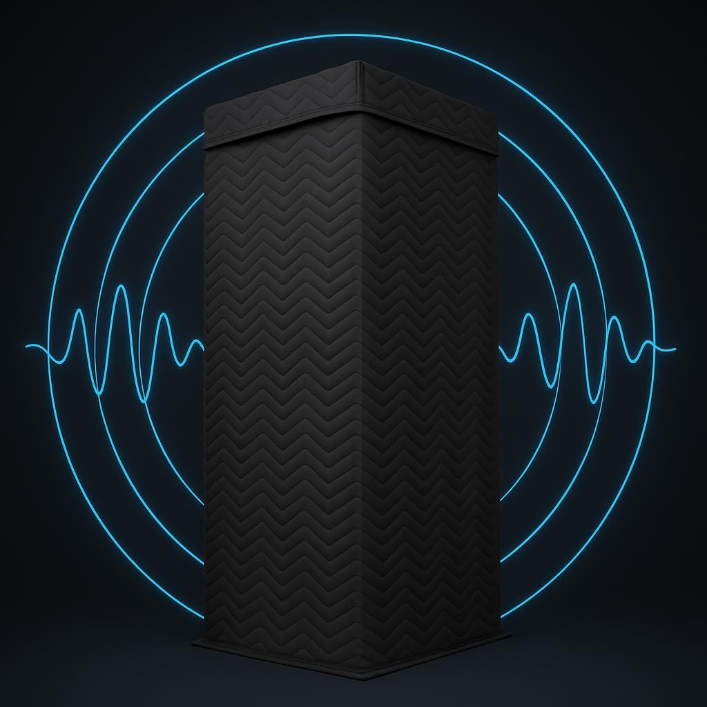 Portable Vocal Booth for Home Studio, Echo-Free Recording Booth for Voice Over, Podcast & Singing, 360° Reverb Isolation with Acoustic Blankets for Studio-Grade Sound