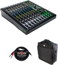 Mackie ProFX12v3 12-Channel Sound Reinforcement Mixer with Built-In FX, Gator Cases G-MIXERBAG-1515 Mixer Bag & Stereo Cable 10ft Bundle