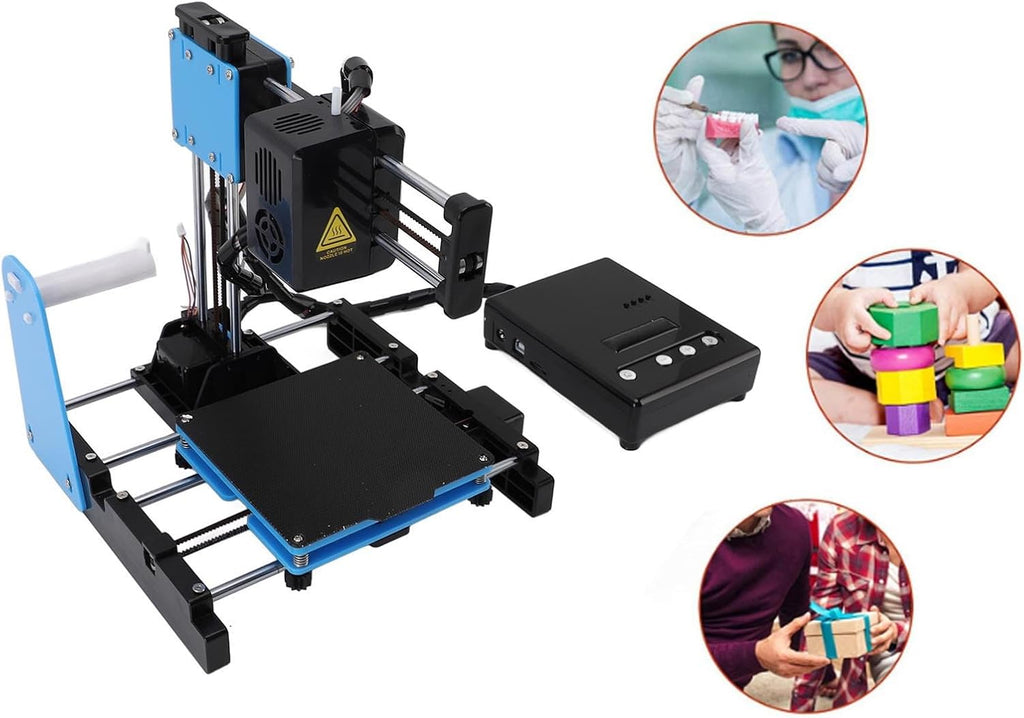 3D Printer for Kids, PLA Filament High Speed 3D Printing Machine 100x100x100mm Printing Size DIY 3D Printer for DIY Enthusiasts (US Plug)