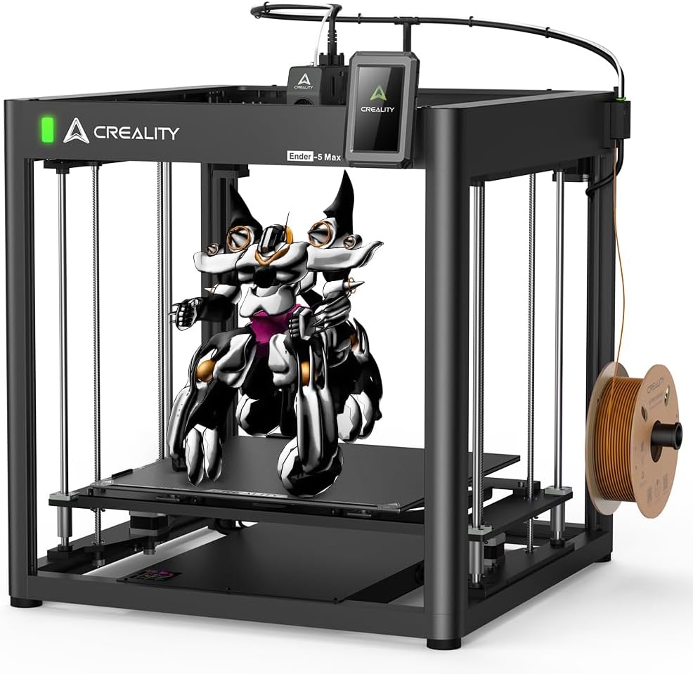 Creality Ender 5 Max 3D Printer, 700mm/s Max Printing Speed Large 3D Printer, Auto Leveling 300℃ High Temp Precise Linear Rail Dual Z Axis,Build Volume 15.75x15.75x15.75 inch