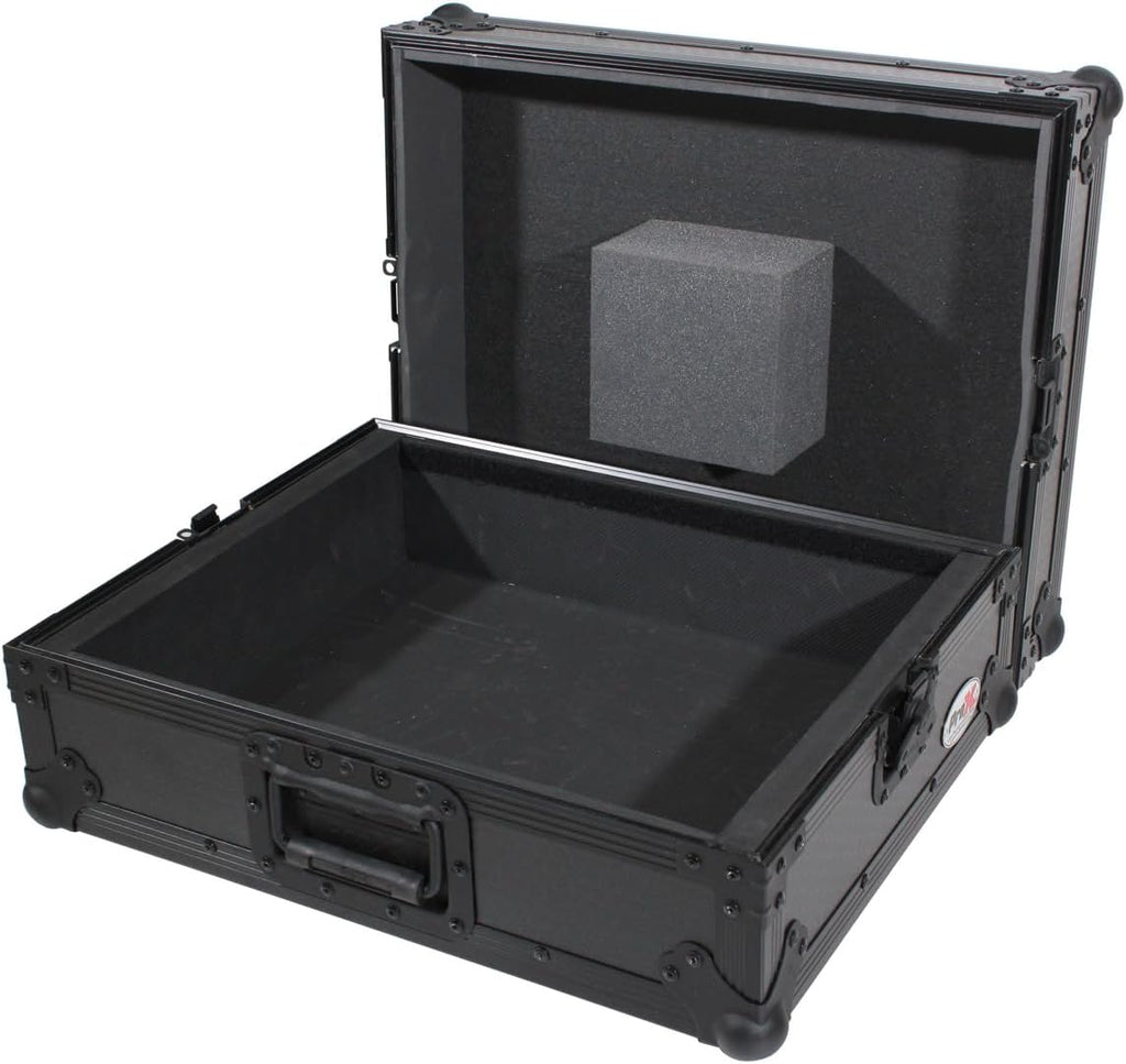 ProX T-TTBL Turntable Travel Case, Pro Audio Foam Kit, Universal Style, Black on Black