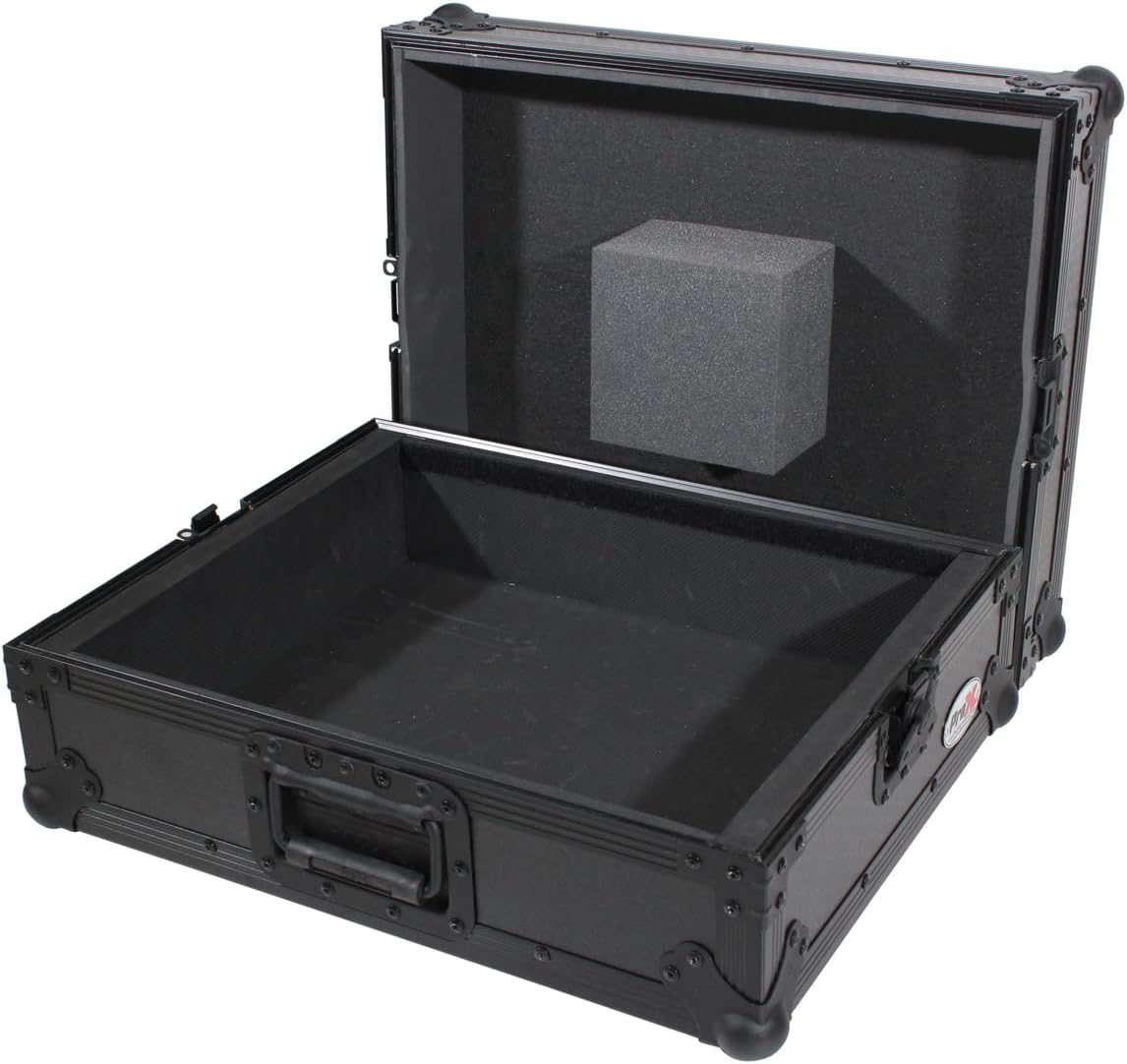 ProX T-TTBL Turntable Travel Case, Pro Audio Foam Kit, Universal Style, Black on Black