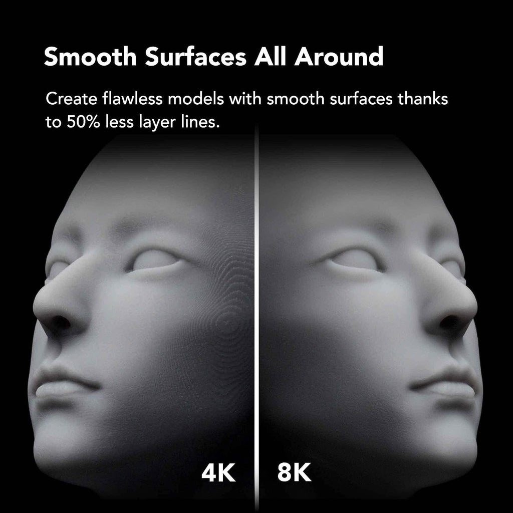 phrozen Sonic Mighty 8K LCD Resin 3D Printer, 10' Monochrome LCD, Tabletop 3D Resin Printer with 28µm XY Resolution, 8.6 * 4.8 * 9.3 Inch Printing Volume for Models, Miniatures and Action Figures
