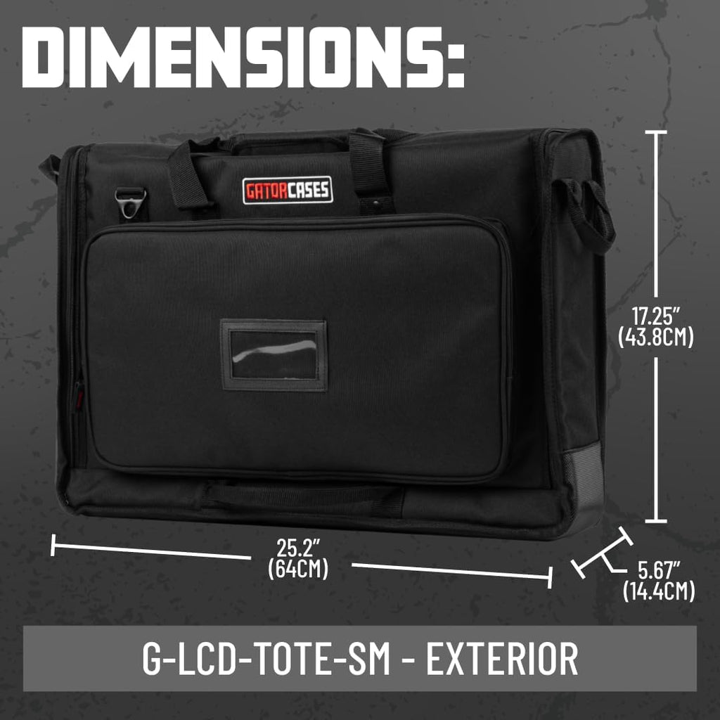 Gator Cases Padded Nylon Carry Tote Bag for Transporting LCD Screens, Monitors and TVs Between 19' - 24' (G-LCD-TOTE-SM)