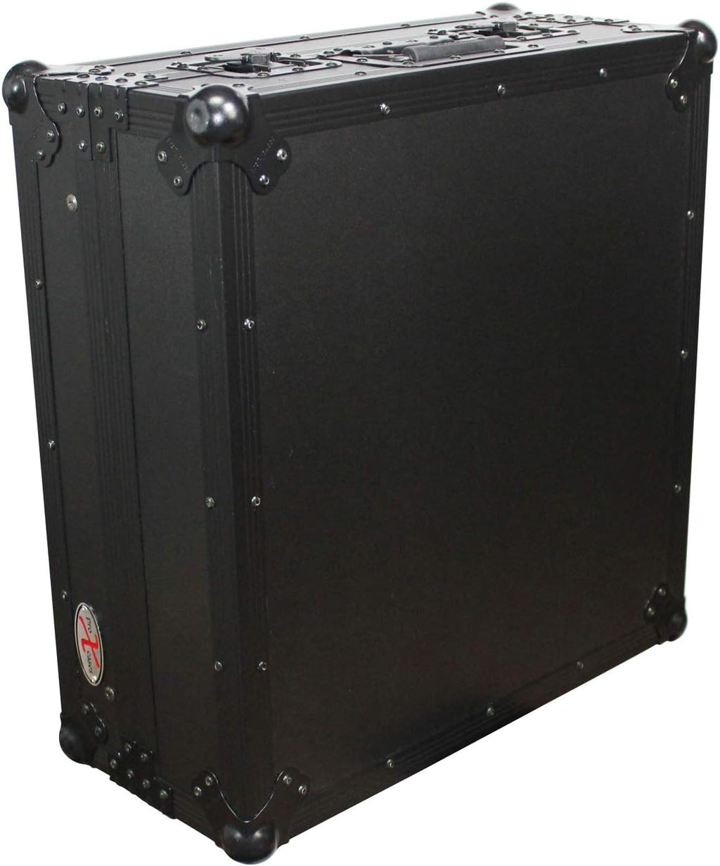 ProX 10U Top Mount 19' Slanted Black on Black Mixer Case - XS-19MIXLTBL