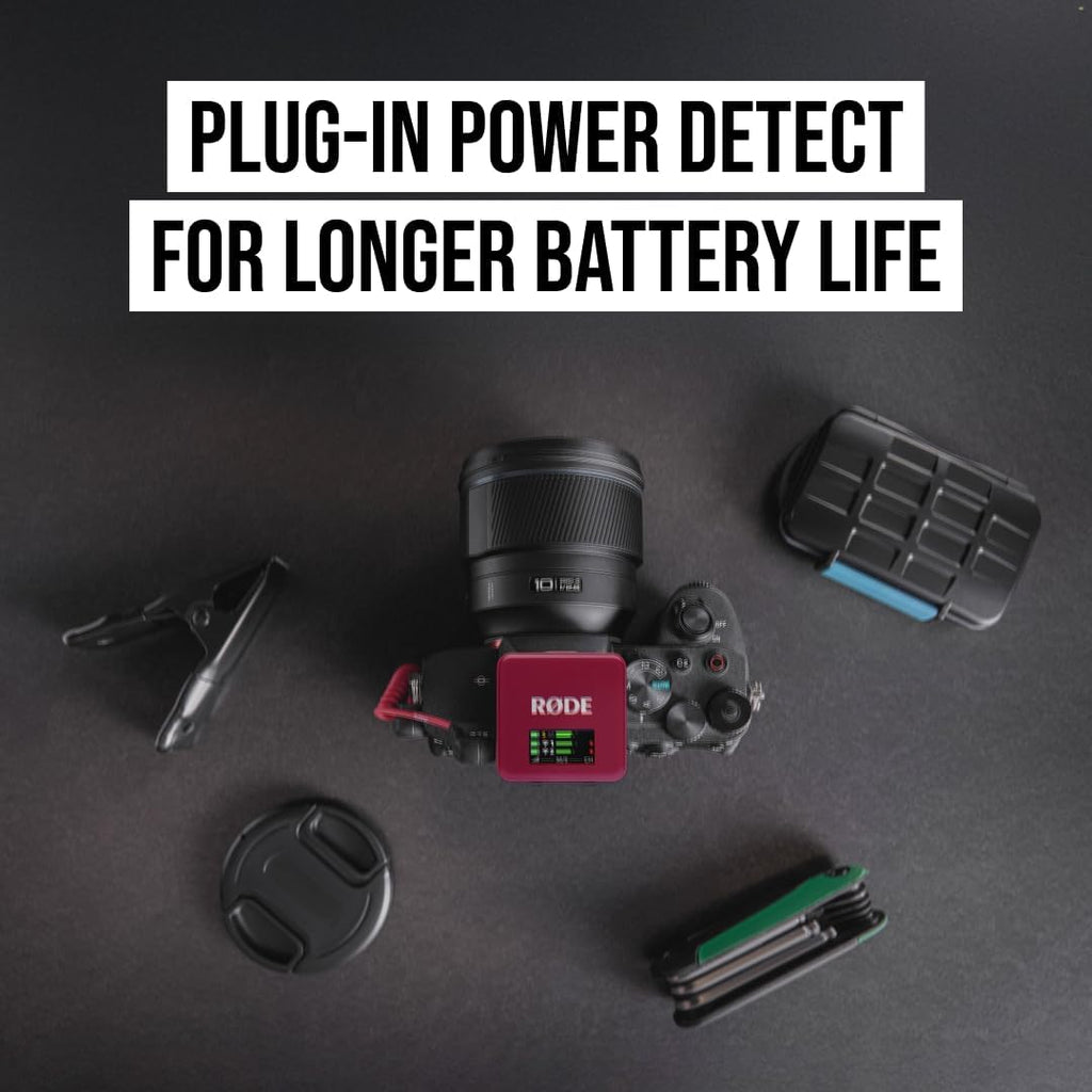RØDE Wireless GO (Gen 3) – Compact Wireless Mic – Pristine Audio, 32-bit Float Recording, Automatic Level Control, for Phones, Cameras and Computers (Red)