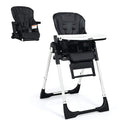 INFANS 4 in 1 High Chair–Booster Seat, Convertible Highchair w/Adjustable Height and Recline,Removable Tray,DetachableCushion, Installation-Free,Simple Fold for Baby, Infant& Toddler