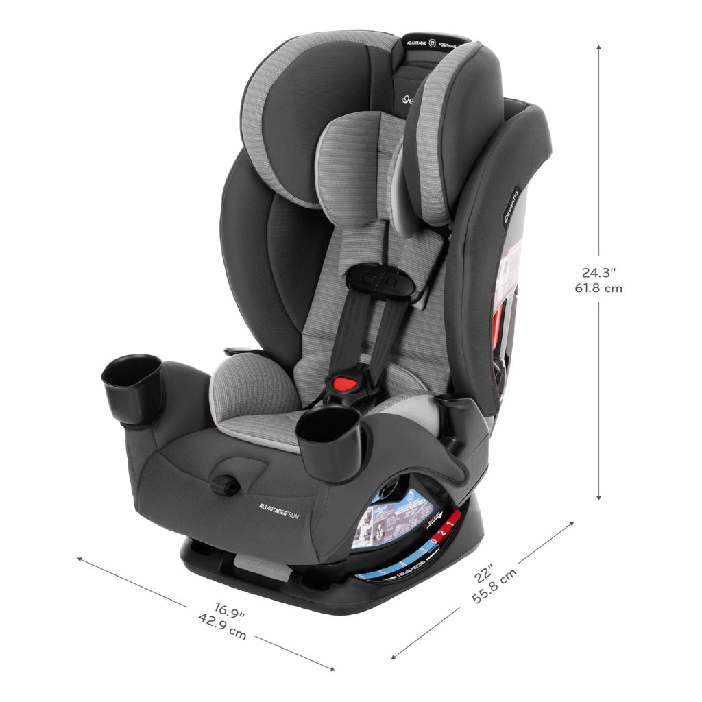 Evenflo All4Stages Slim 4-in-1 Convertible Car Seat (Baldwin Gray)