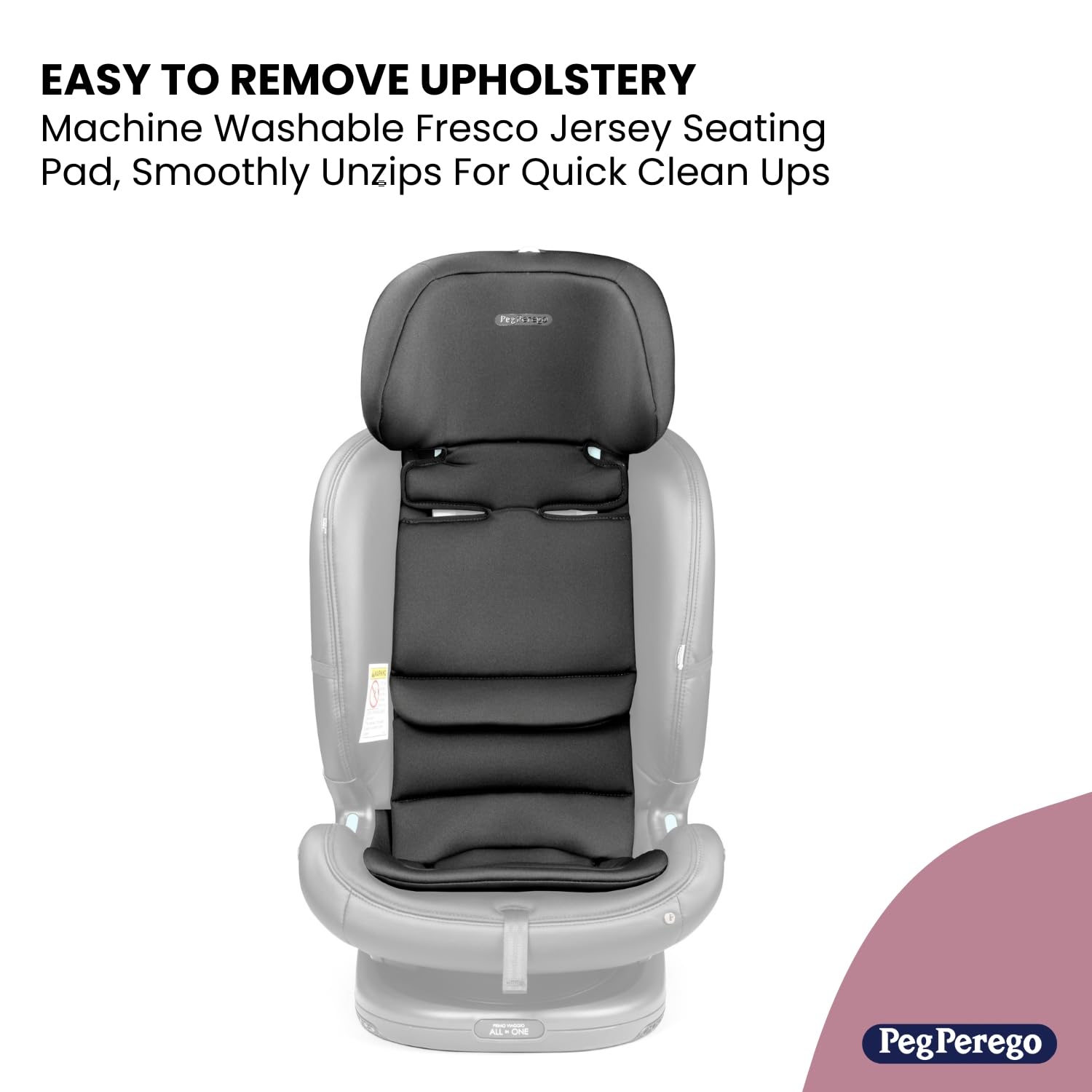 Peg Perego Primo Viaggio All-in-One Convertible Car Seat – Newborn to 10+ Years – 5-120 lbs – Height Adjustable & Slim, 100% FR-Free, Made in Italy, Licorice (Black)