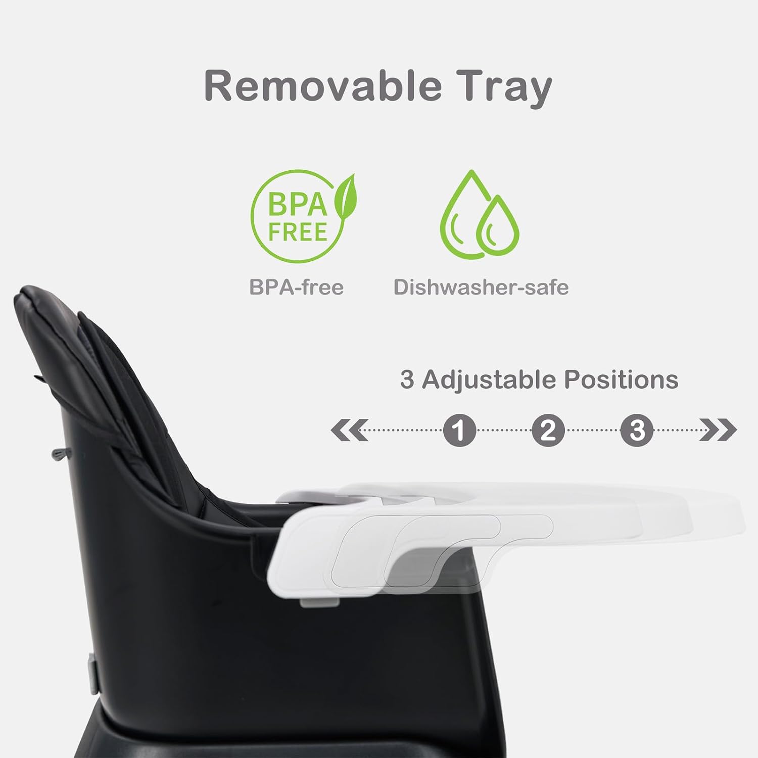 INFANS 9 in 1 High Chair, Convertible Baby Highchair for Babies and Toddlers, Table and Chair Set Building Block Infant Dining Booster Seat, Kids Stool with Activity Children Play Kitchen (Black)