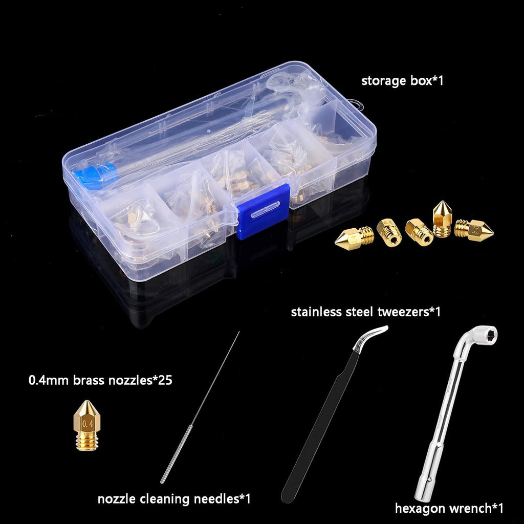 Comgrow Creality Ender 3 3D Printer and 25PCS 3D Printer Extruder Nozzles with DIY Tools
