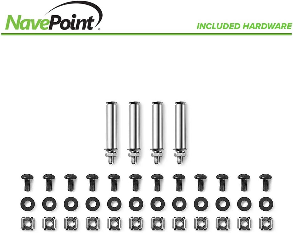 NavePoint 12U Side Load Wall Mount Network Rack, 22-Inch Depth, Wall Mount Equipment, Easy Rear Access to Equipment, Flexible Cable Management, Steel, Assembly and Mounting Hardware Included.