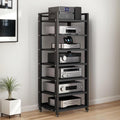 7-Tier Heavy Duty Audio Component Rack, 140cm Tall - HiFi Amplifier Rack/Audio-Video Shelving - CD Record Player Stereo Receiver AV Equipment Cabinet Display Stand(C)