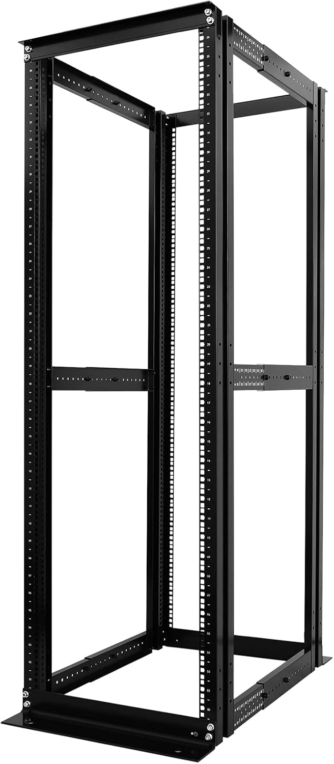 Raising ELECTRONIS 36U 4 Post Open Rack Frame Rack Enclosure 19 Inch Adjustable Depth Aluminum UL Certified