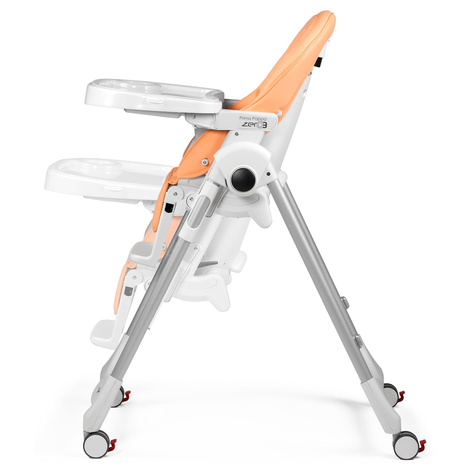 Peg Perego Prima Pappa Zero 3 - High Chair - for Children Newborn to 3 Years of Age - Made in Italy - Peach (Light Orange)