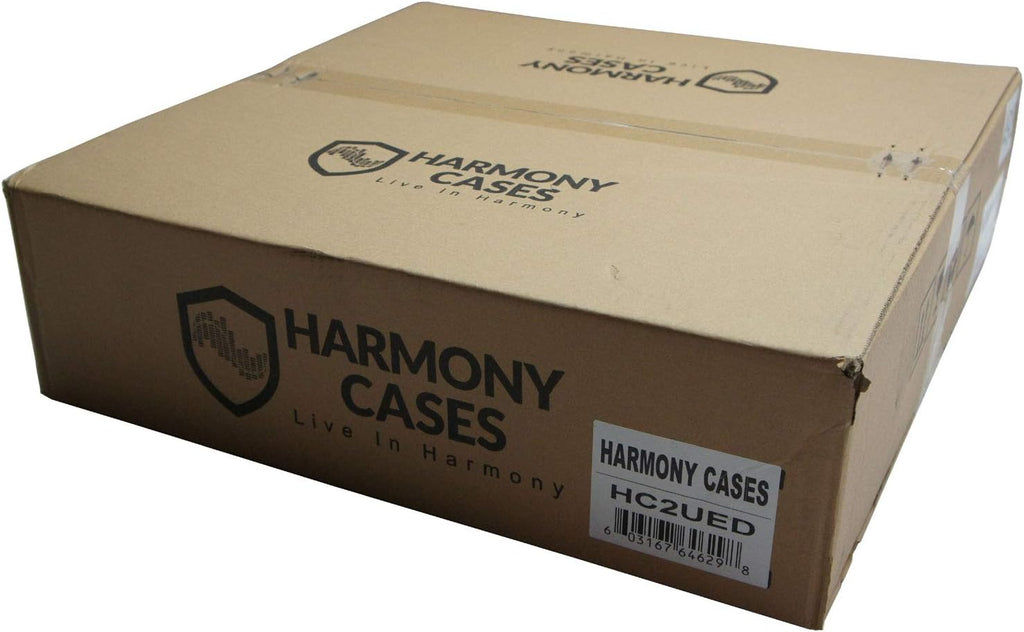 Harmony Audio Cases HC2UED Pro DJ Flight 2U FX Effect 16' Depth Road Vertical Case