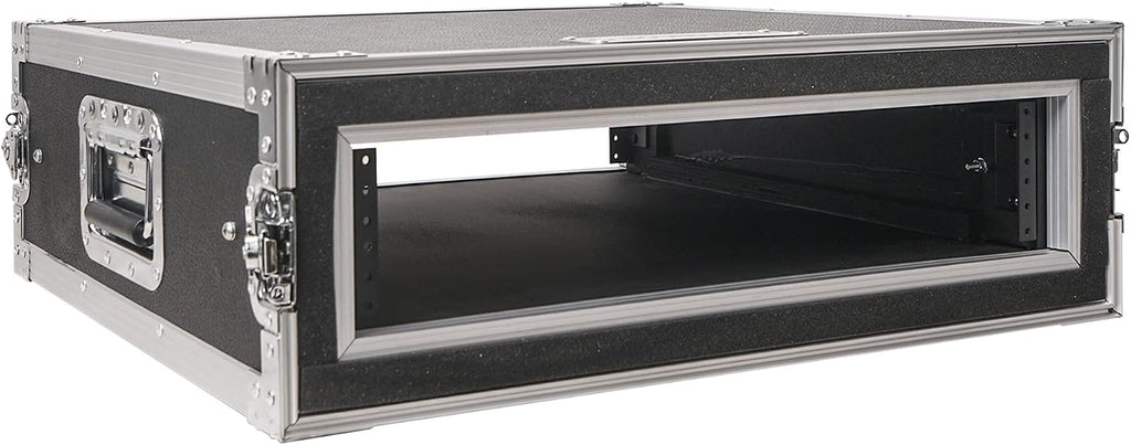 Sound Town Shock Mount 2U ATA Plywood Rack Case with 21' Rackable Depth, 2-Space Size, Pro Tour Grade (STRC-SP2U)