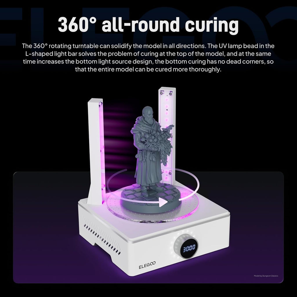 ELEGOO Mercury X Bundle, Wash and Cure Machine for Large Resin 3D Printed Models, Compatible with Saturn, Mars MSLA 3D Printers