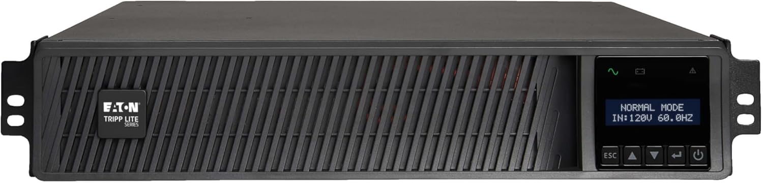 Eaton Tripp Lite Series SMART1000RMXL2U 1500VA Rack Mount UPS Battery Backup, Pure Sine Wave, 1000W, Extended Run & Network Card Option, 8 Outlets, 120V, AVR, Uninterruptible Power Supply