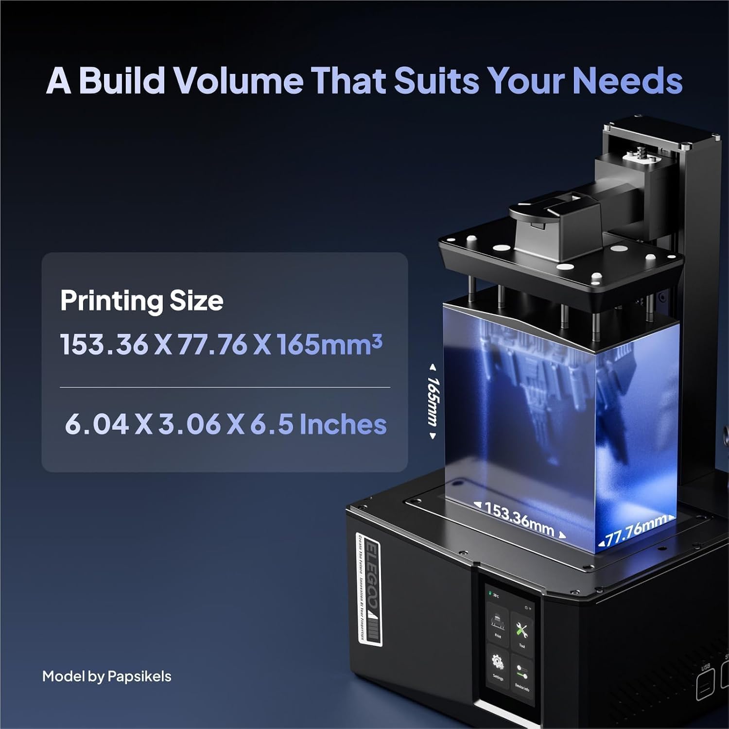 ELEGOO Mars 5 Ultra 7' 9K MSLA Resin 3D Printer with Intelligent Mechanical Sensor, 150mm/h Fast Speed, AI Camera, Wi-Fi Cluster Printing, Auto-Leveling, Printing Size of 6.04 x 3.06 x 6.49 inch