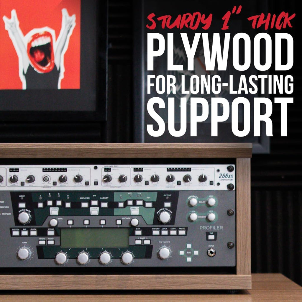 Gator Frameworks Elite Furniture Series 8U Wood Desktop Studio Rack in Standard Black Finish (GFW-ELITERK-8U-BLK)