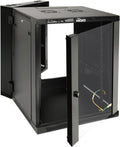 Tecmojo Fully Welded Server Cabinet, 15U Wall Mount Rack, 21.7inch Depth Network Rack, Glass Door, Swing Out, Load Bearing 242lbs (110 kg), Network Cabinet for 19in Computer/AV/Data/IT Equipment