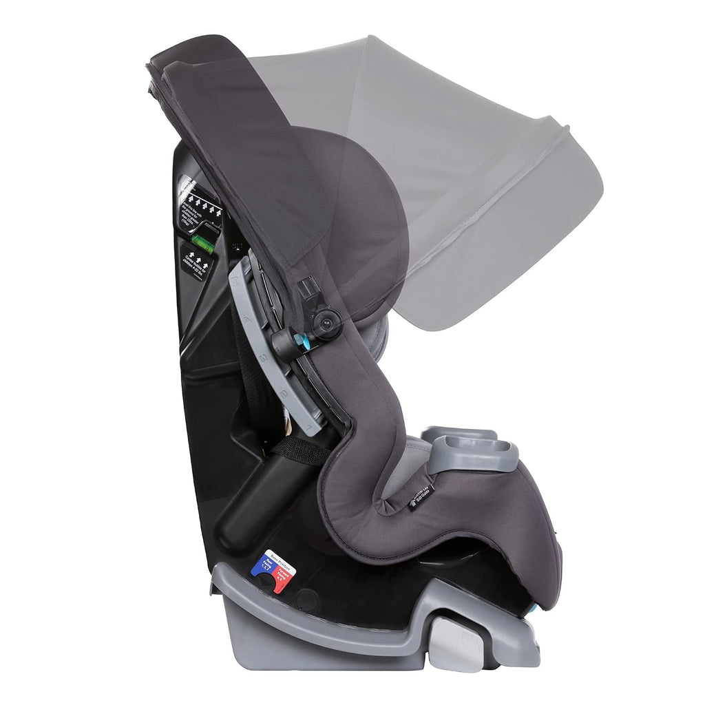 Baby Trend Cover Me 4-in-1 Car Seat Convertible Infant Toddler Rotating Safety Seat with Adjustable/Removable Canopy and 2 Cup Holders, Stormy Gray