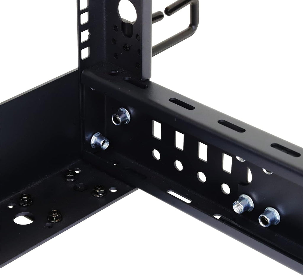 AEONS 18U 4-Post IT Open Frame Server Rack 19 Inch Depth-Adjustable (22' to 40') Network Equipment AV Gear w/Cable Management
