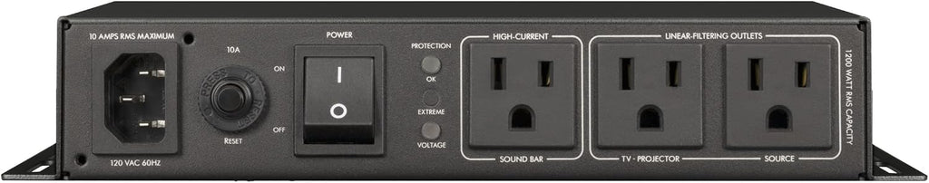 AudioQuest PowerQuest TV3 3-Outlet Non-Sacrificial Surge Protector for Wall-Mounted TVs