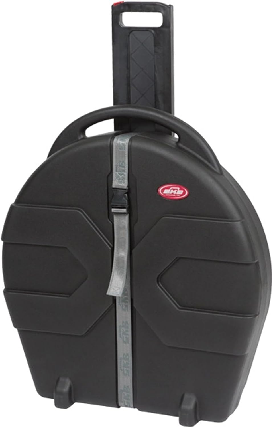 SKB ATA 24 Inch Cymbal Vault, Durable Roto-Molded Polyethylene Rolling Case with Handle, Wheels and Padded Dividers, Holds Up to 8 Cymbals, Black