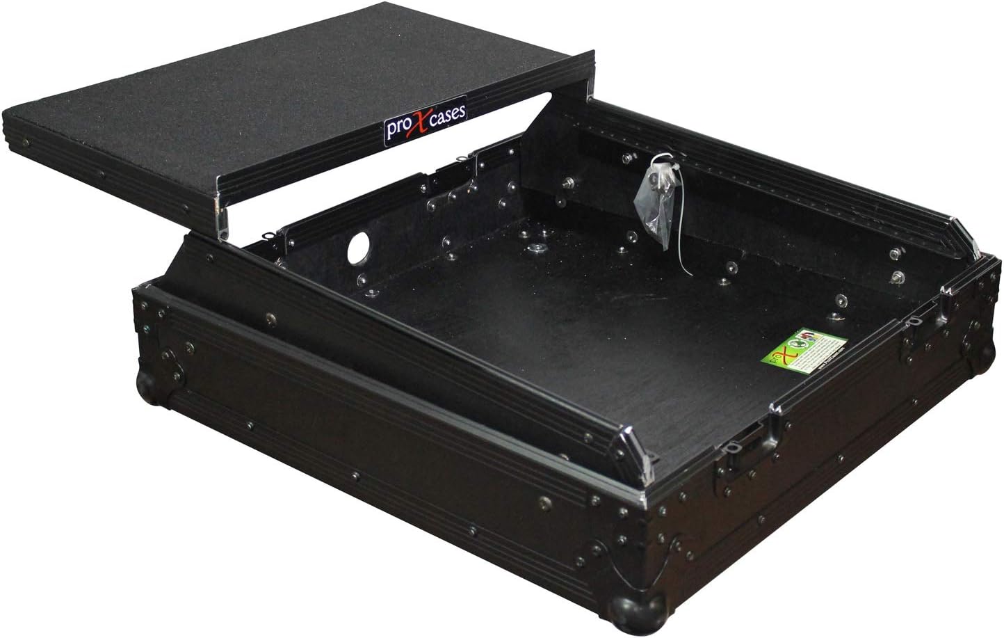 ProX 10U Top Mount 19' Slanted Black on Black Mixer Case - XS-19MIXLTBL