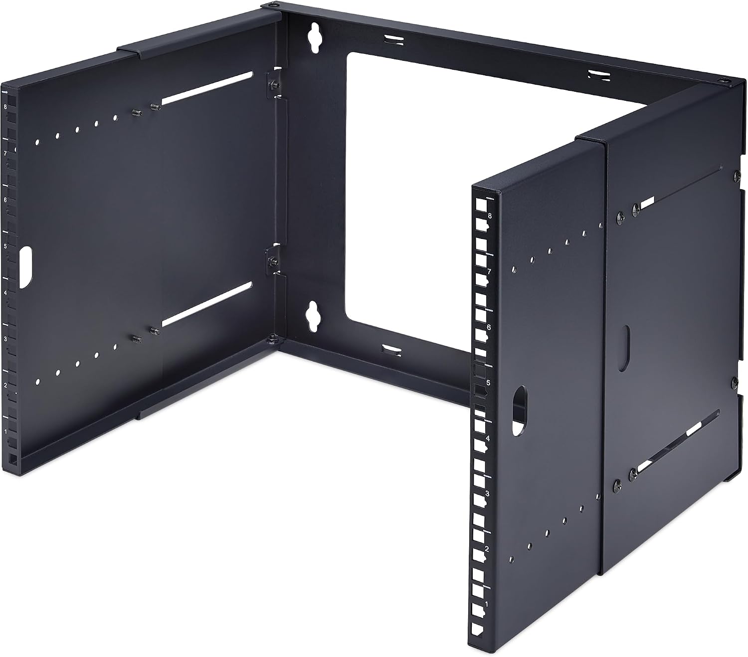 StarTech.com 2-Post 8U Wall Mounted Rack, Adjustable Depth up to 16in, for 19-inch Server/Data/Networking Equipment, Max 88lb