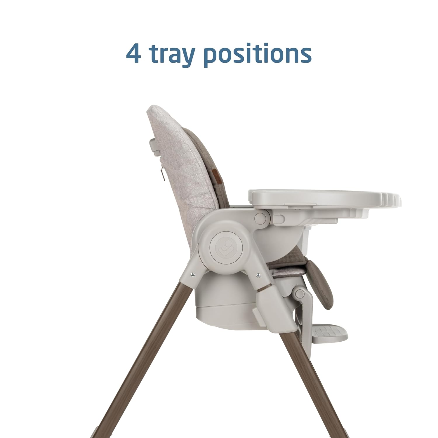 Maxi-Cosi Minla 6-in-1 High Chair for Babies & Toddlers, Portable Foldable Highchair, EcoCare Fabric, 9 Heights, 5 Reclines, 4 Tray Positions, Truffle