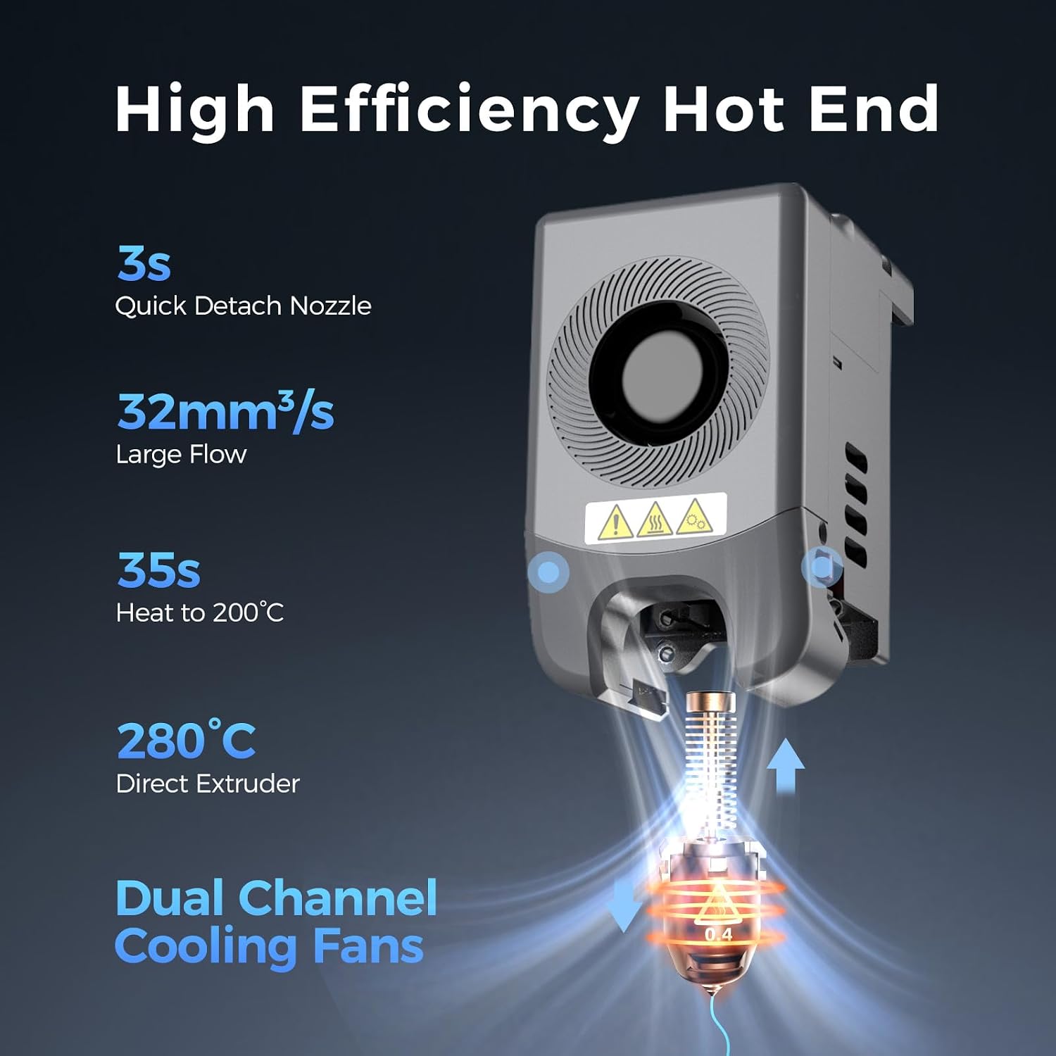 FLASHFORGE Adventurer 5M 3D Printer, 600mm/s Max High-Speed FDM 3D Printers with Auto Leveling, 280°C Direct Extruder with 3S Detachable Nozzle, Core XY All Metal Structure, Print Size 220x220x220mm