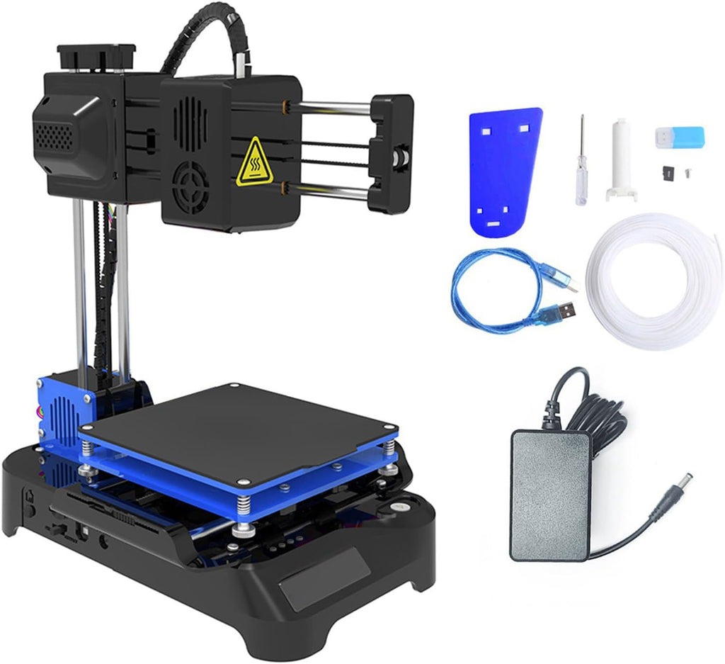 EasyThreed Printing Machine for Kids Mini Desktop 100x100x100mm Print Size No Heated Bed One-Key Printing with TF Card PLA Sample Filament for Beginners Household Education