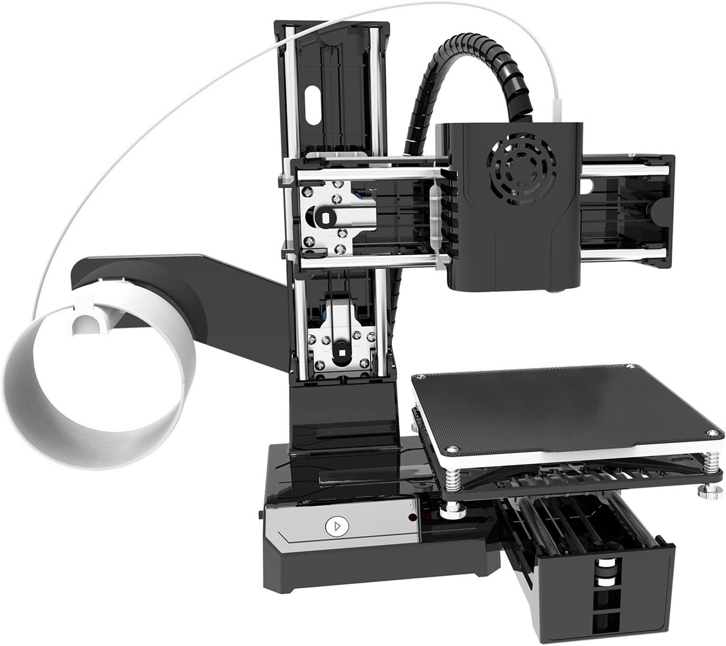 Mini 3D Printer, DIY High Printing Accuracy Small 3D Printer for Beginners, Uniform Heating Printing, Quick Assembly, 4x4x4in Printing Volume 3D Printers (US Plug)