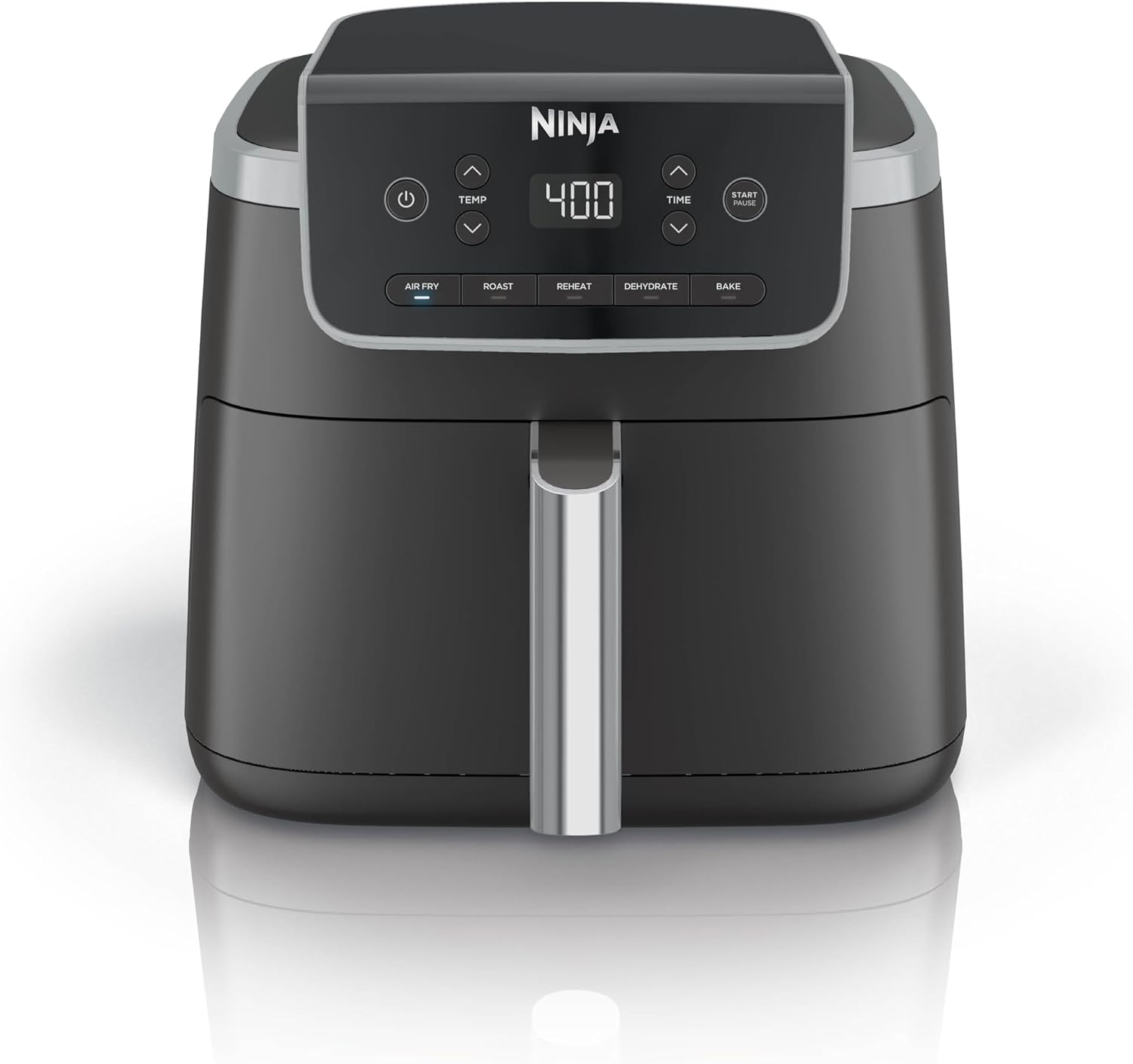 Ninja Air Fryer | 5 QT Capacity fit up to 4lbs of Fries | 5-in-1 Air Fry, Bake, Roast, Reheat, & Dehydrate | 400°F | Air Crisp Technology | 1750 Watts | Nonstick Basket & Crisper Plate | Grey | AF142