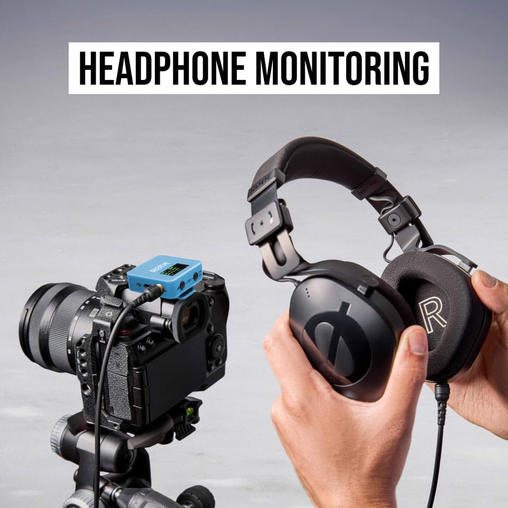 RØDE Wireless GO (Gen 3) – Compact Wireless Mic – Pristine Audio, 32-bit Float Recording, Automatic Level Control, for Phones, Cameras and Computers (Blue)