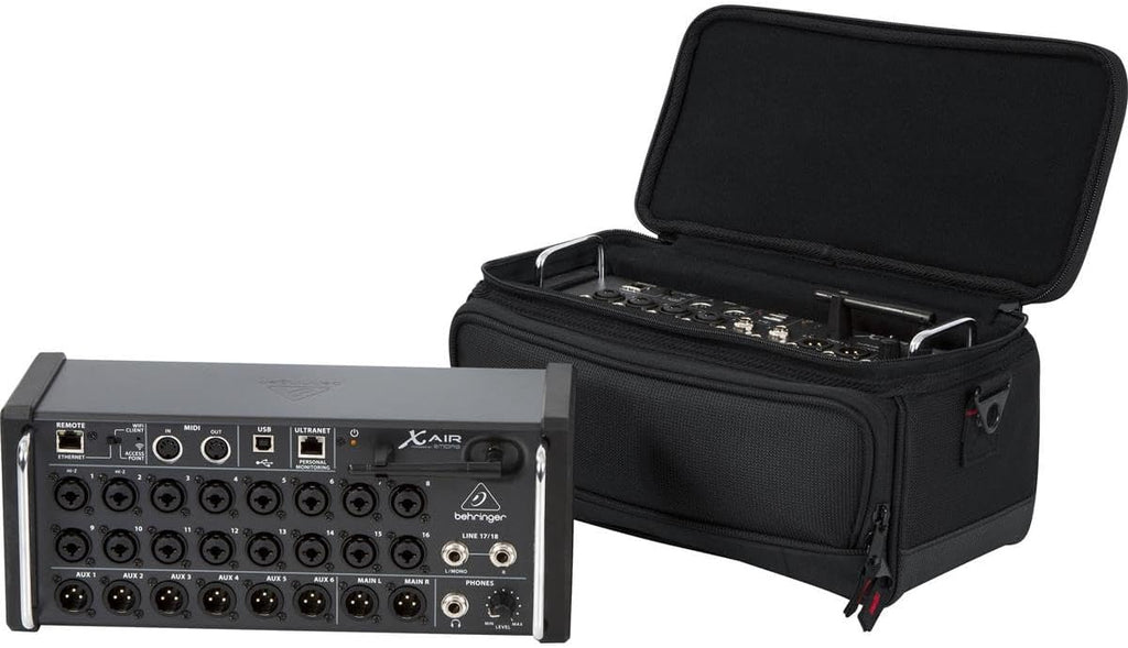 Behringer XAir XR18 18-Channel 12-Bus Portable Digital Mixer for iPad or Android Tablet, Bundle With Gator Cases Padded Nylon Bag Custom Fit for Behringer X-AIR Mixer,