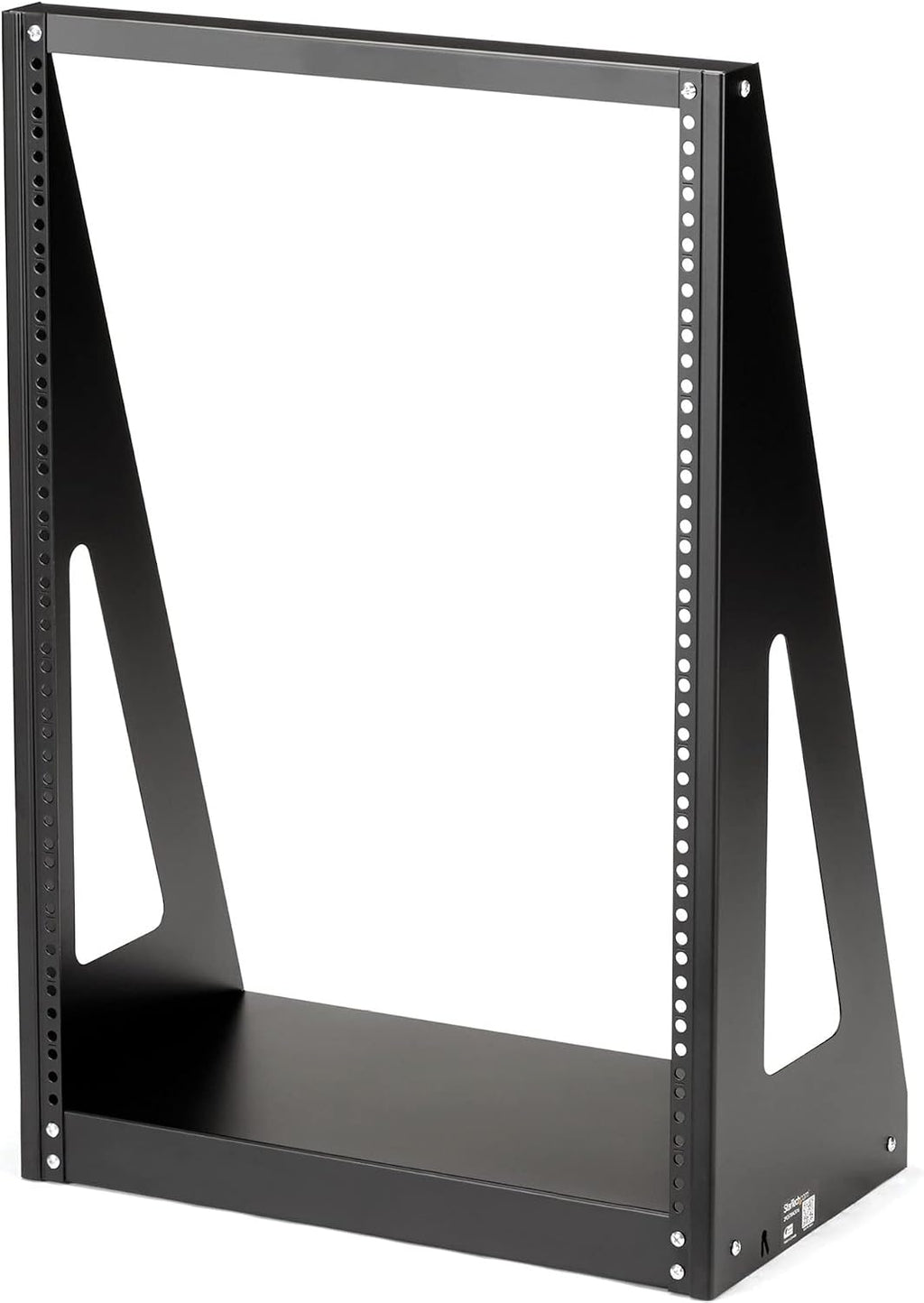 StarTech 16U 2-Post Open Frame Desktop Server Rack, 19in Compact Space-Saving Floor IT Rack with 350lb (160kg) Weight Capacity