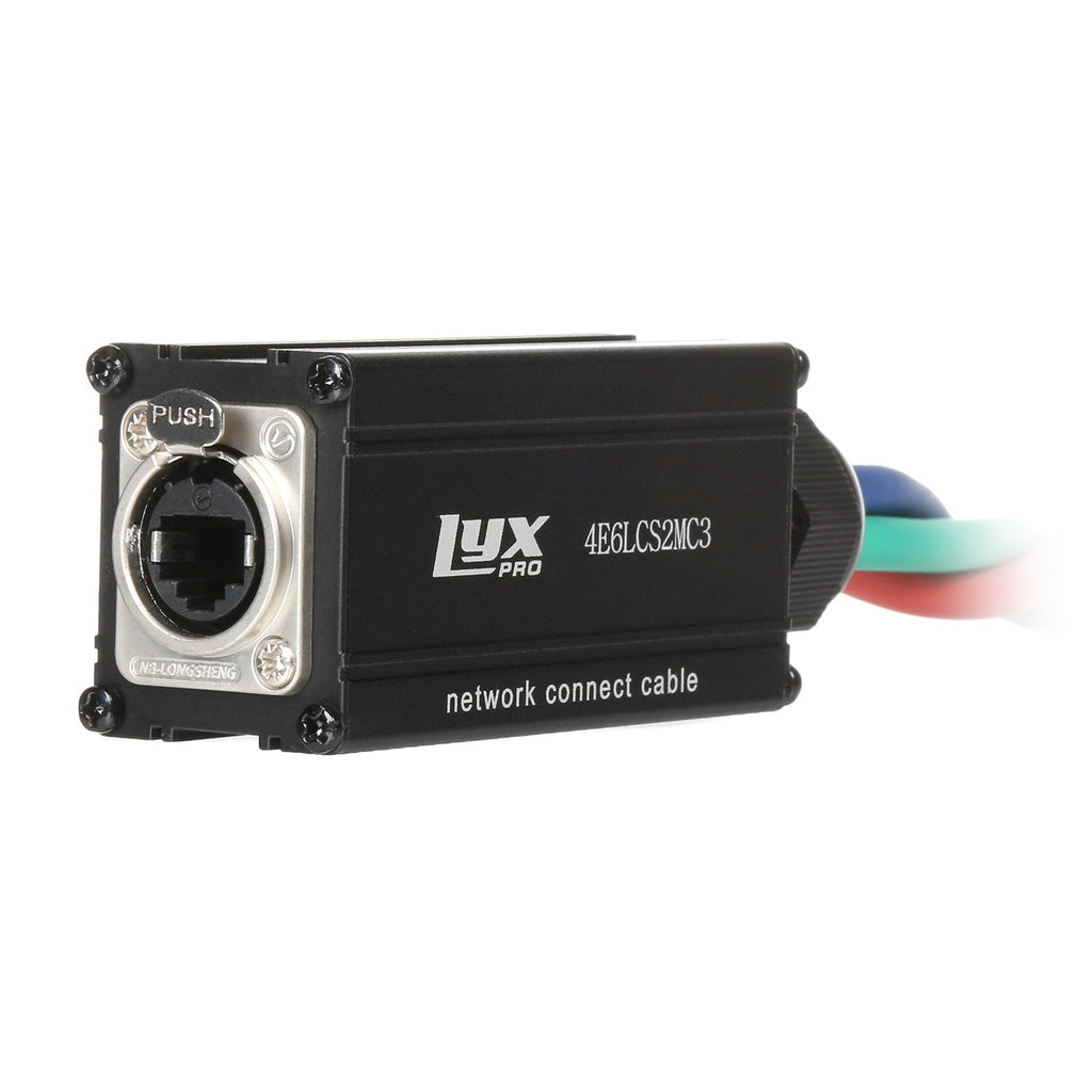 Lyxpro 4 Channel XLR Cable Snake AES and DMX Connect 4 channle XLR to 150' Single Ethercon Cat 6 Cable
