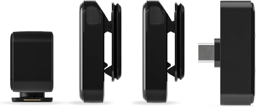 RØDE Wireless Micro - Compact Wireless Microphone Camera Kit, Two Mics with Camera Receiver, Smartphone Receiver, and Charge Case for Content Creation - USB-C, Black