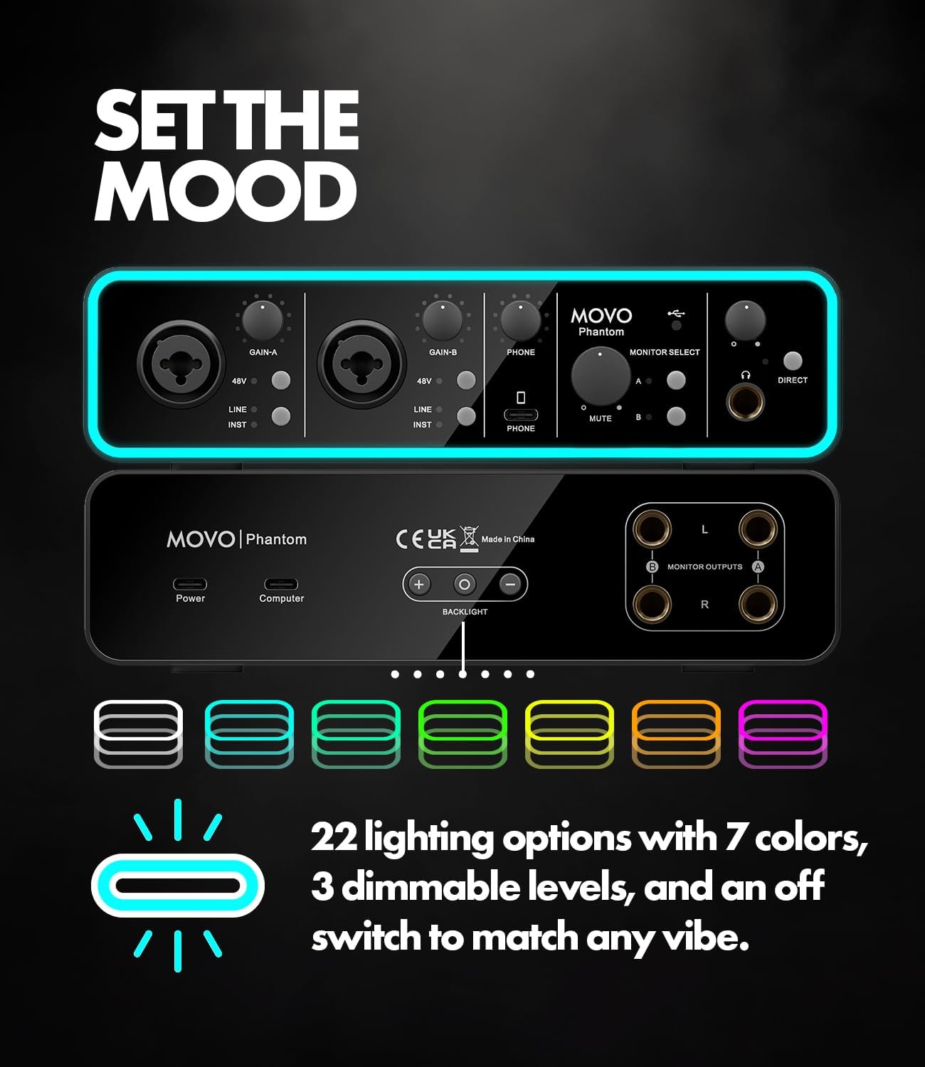 Movo Podcast Equipment Bundle - Phantom USB Audio Interface, 2 UM6 XLR/USB-C Dynamic Microphones, and 2 Tabletop Stands - Dual Microphone Setup for Professional Podcasting and Streaming