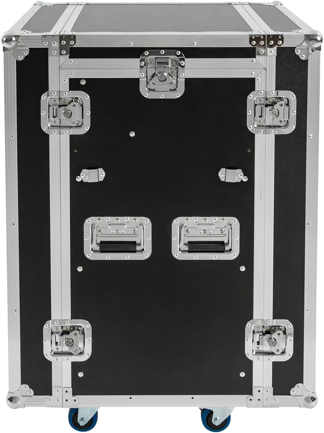 14U PA DJ Rack Case, 2 Tiers PA DJ Cabinet & Audio Studio Rack With 4 Wheels Dual Work Tables Heavy Duty Mobile Studio Equipment Cabinet For DJ Pro Audio Network Gear Storage, 661Lbs Capacity