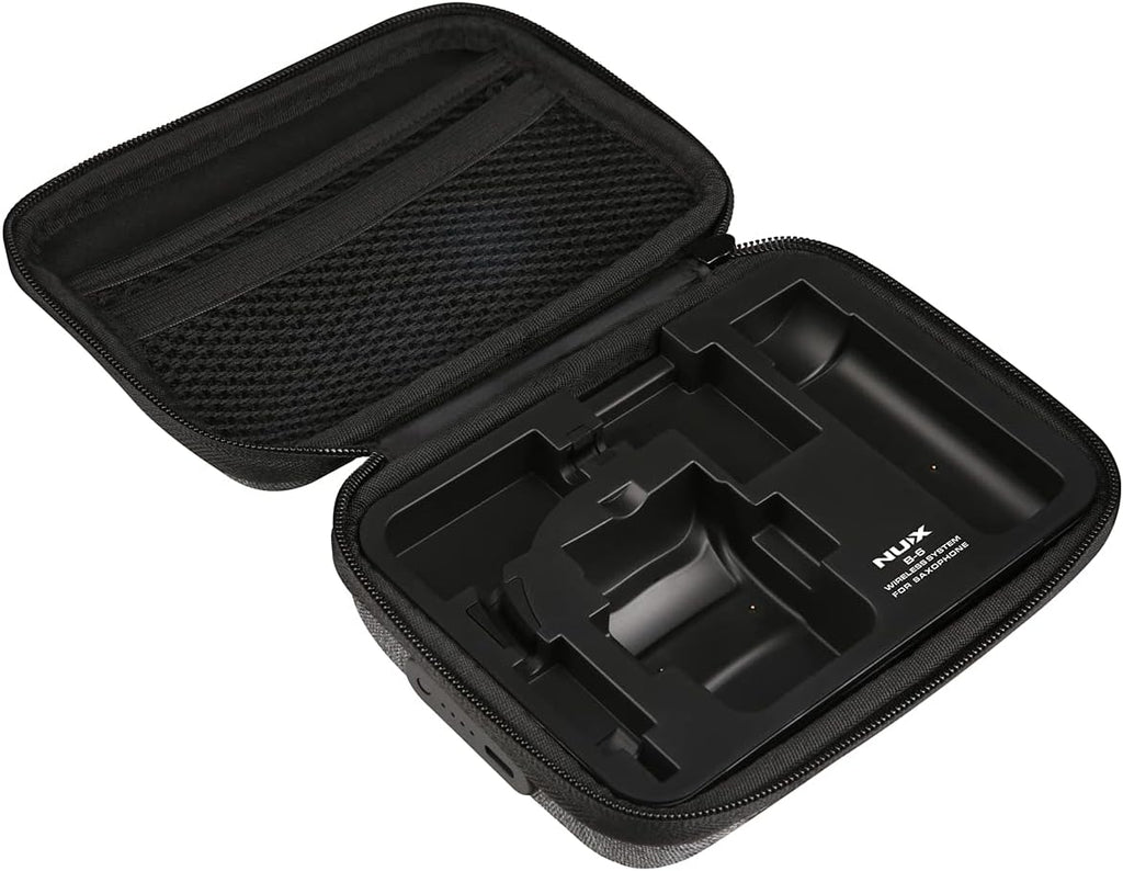 NUX B-6 Saxophone Wireless System with Charging Case,Operation Range of 20 Meters,High-Resolution 24- bit/44.1kHz Audio,2.4GHz Wireless Saxophone Microphone