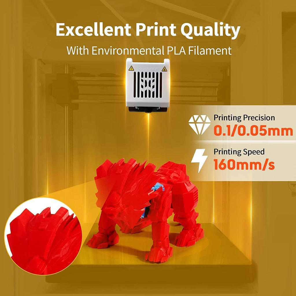 AOSEED X-Maker 3D Printer for Kids and Beginners, Fully Assembled High-Speed 3D Printer with Auto Leveling Bed, Wi-Fi Printing, High Precision Small 3D Print with App, PLA Filament Supported