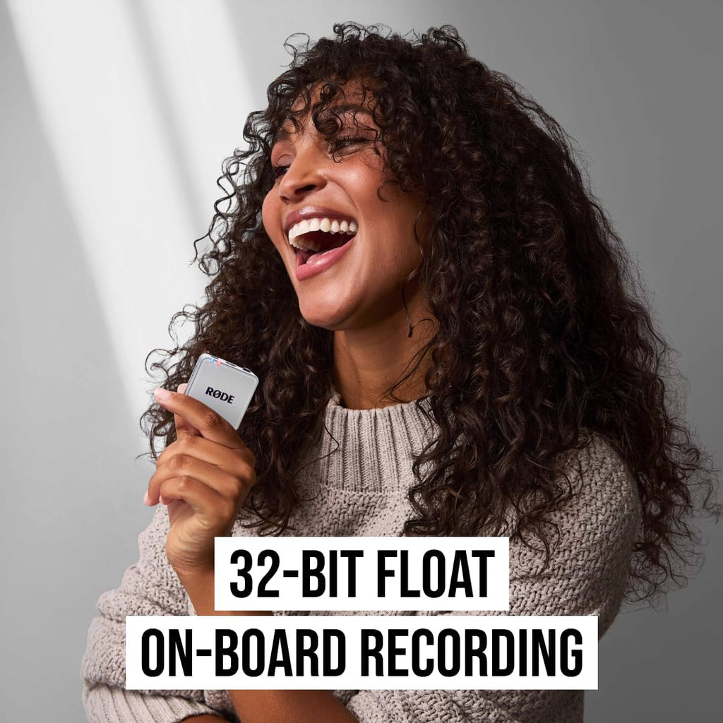 RØDE Wireless GO (Gen 3) – Compact Wireless Mic – Pristine Audio, 32-bit Float Recording, Automatic Level Control, for Phones, Cameras and Computers (White)