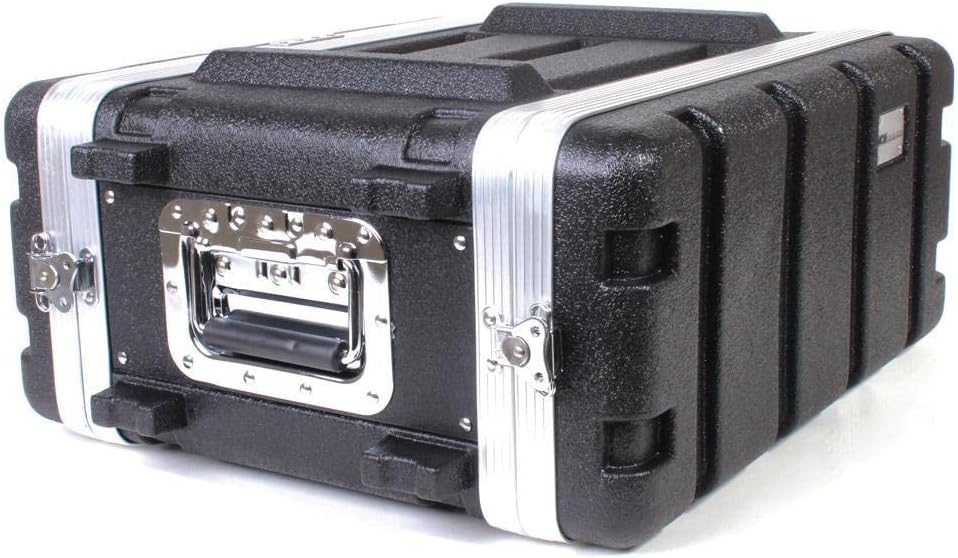 19' Rackmount Flight Case, 12' Depth, Stackable, ABS, Aluminum and Steel Construction (4U)