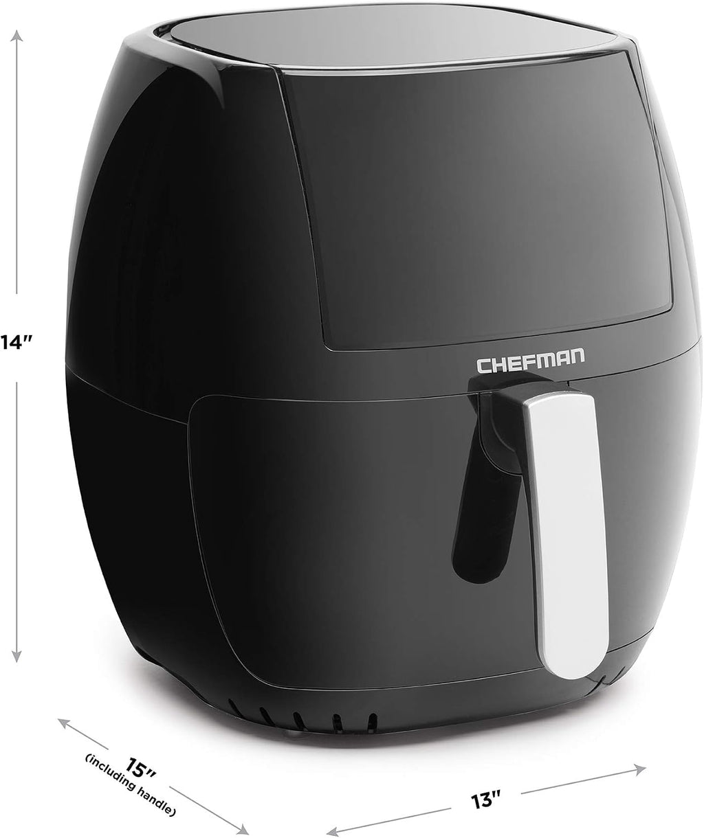 Chefman TurboFry Touch 8 Quart Air Fryer w/ XL Viewing Window & Advanced Digital Display, Fry with Less Oil for Healthy Food, Adjustable Temperature Control, Cooking Presets & Dishwasher-Safe Basket